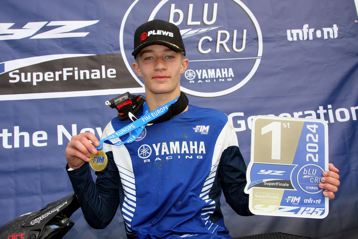 Jamie Keith wins the YZ bLU cRU Europe Cup SuperFinale 125 race