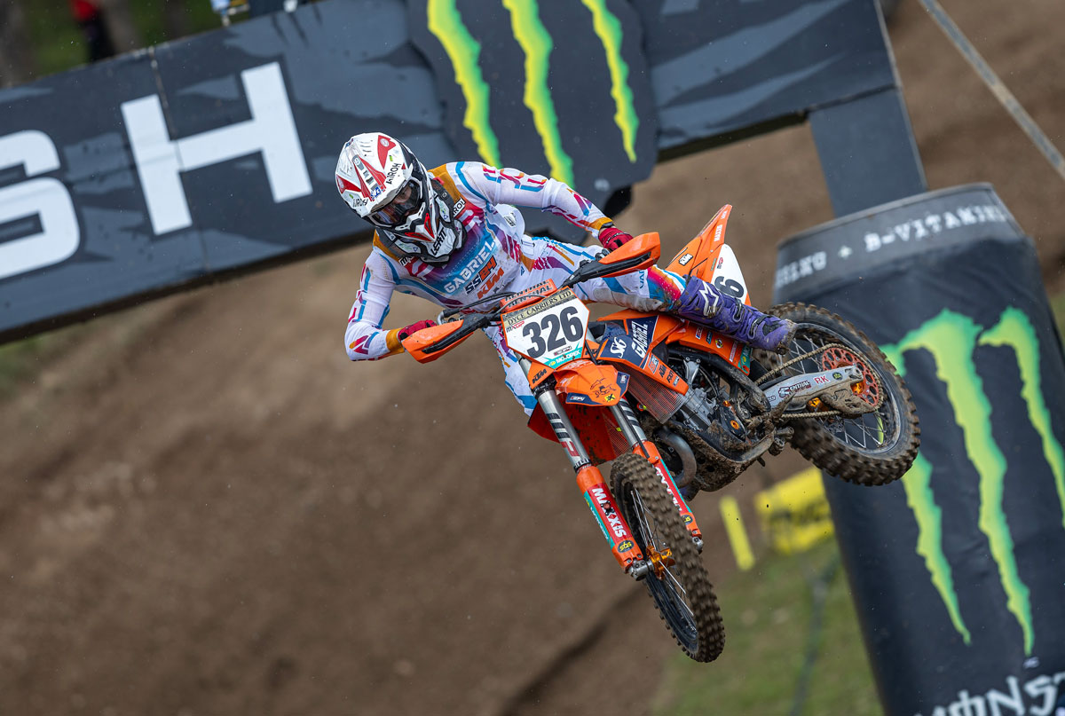 "eventful but overall very positive weekend" at MXGP of France for Gabriel SS24 KTM