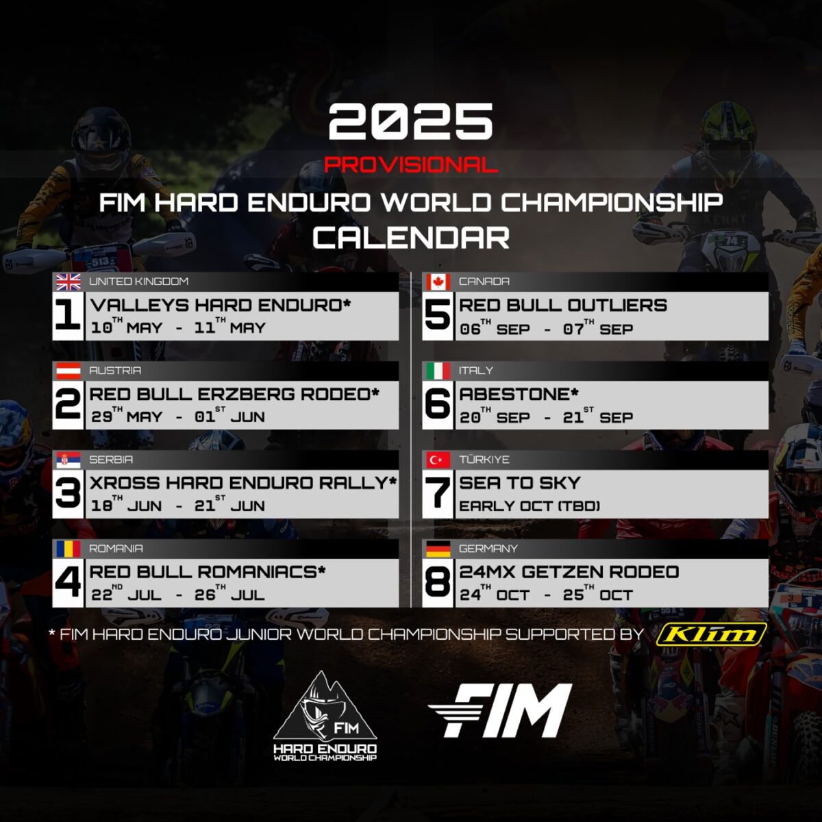 2025 FIM Hard Enduro Championship Calendar