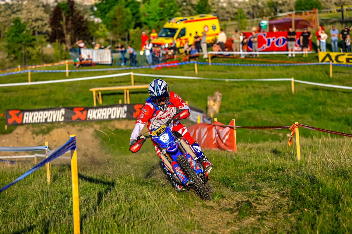 Brad Freeman on the EnduroGP podium for Beta Factory Racing in Romania!