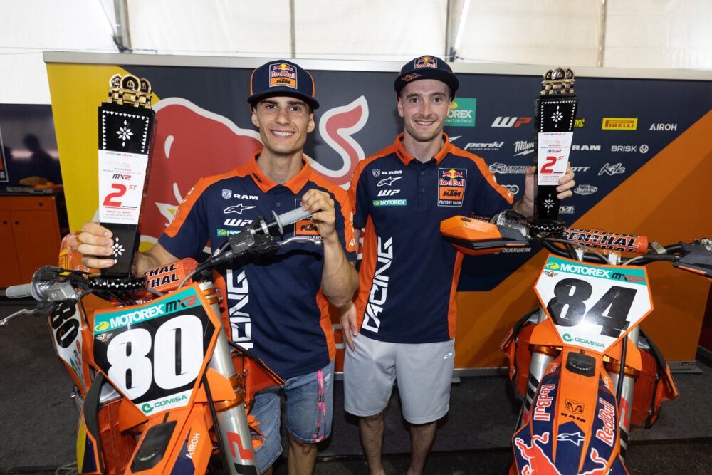 Herlings and Adama on the box at MXGP of West Nusa Tenggara for Red Bull KTM