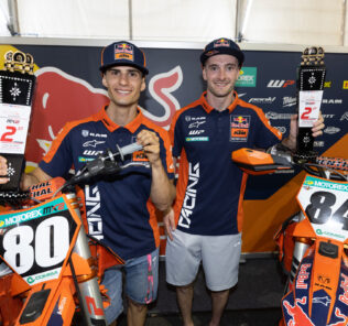 Herlings and Adama on the box at MXGP of West Nusa Tenggara for Red Bull KTM