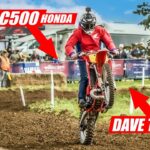 Dave Thorpe rides Factory RC500 at Farleigh Castle Vets MX