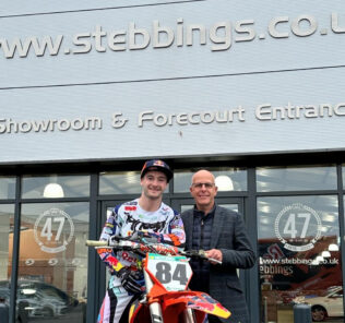 Stebbings Car Superstore steps up to support the Dirt Store MXGB at Blaxhall