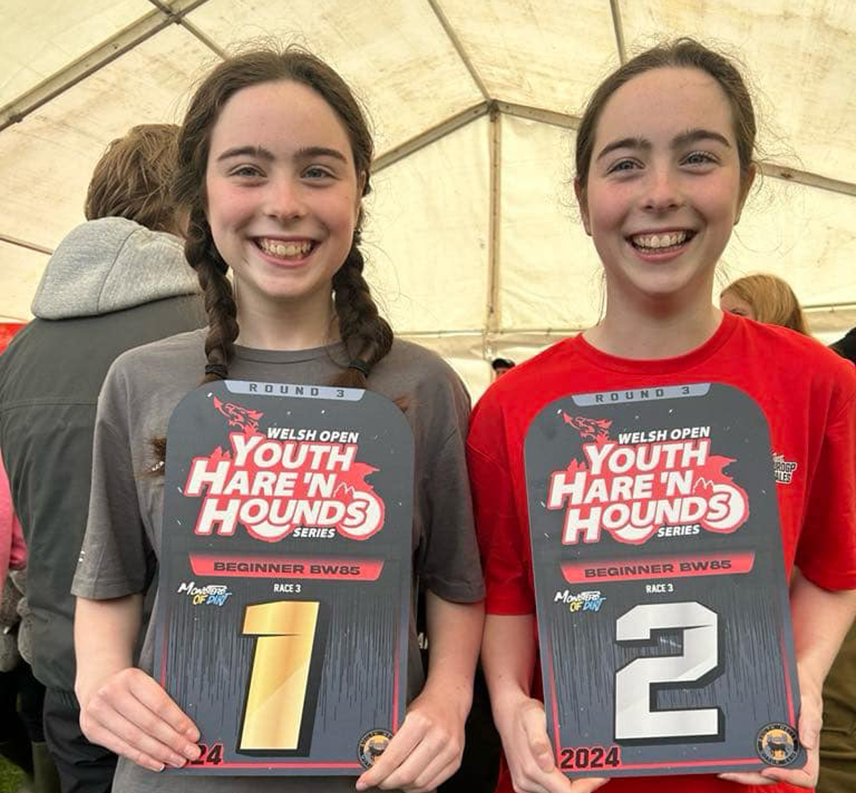 Mari & Erin Harris go 1-2 in the Welsh Open Youth Hare 'N" Hounds Championship