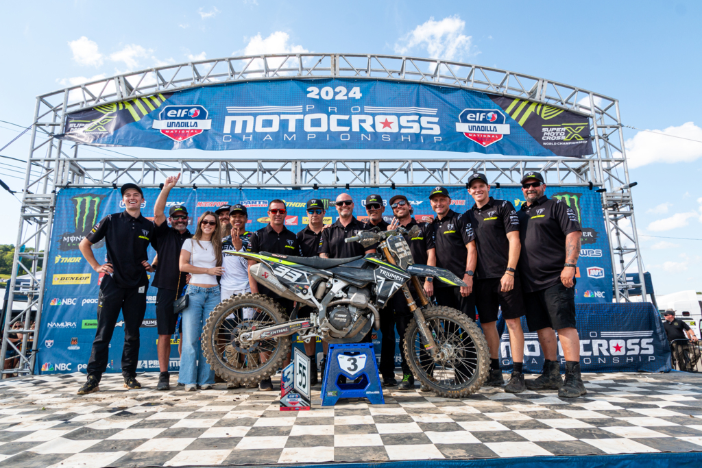 Triumph Racing and Jalek Swoll make historic trip to AMA Pro Motocross podium