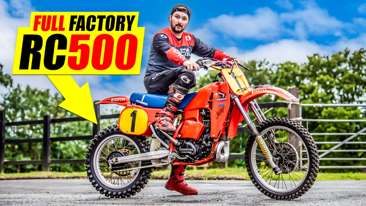 Riding an RC500 Factory 2 Stroke Honda as ridden by Andre Malherbe