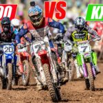 Danny McCanney V Glen Phillips - Honda CR500 V Kawsaki KX500 at Farleigh Castle Vets MX